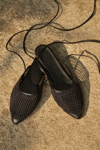 Siofra Ankle-Tie Mules, Black, image 4